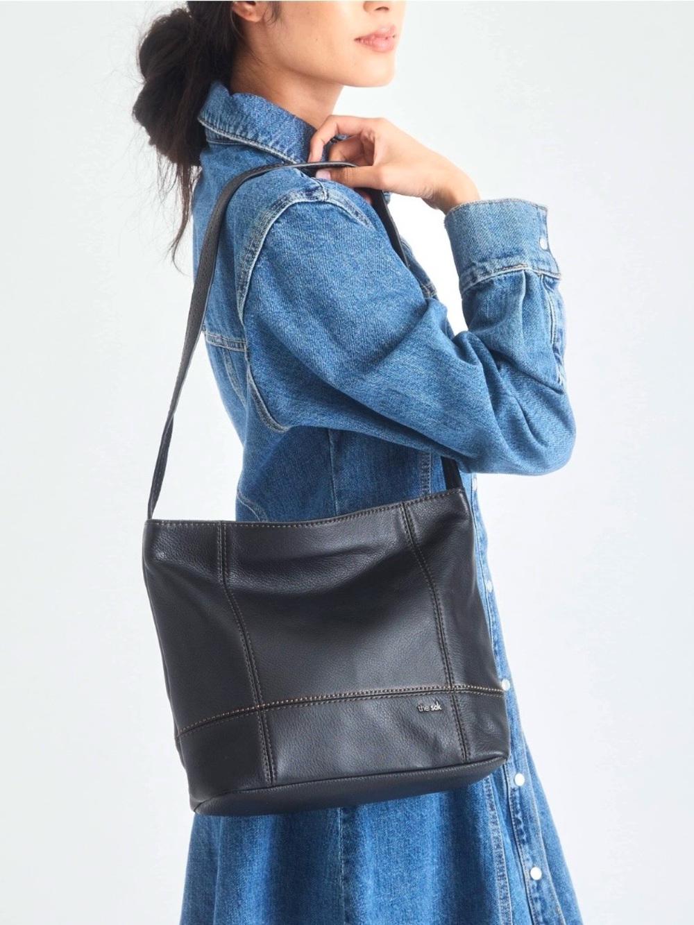 The Sak  De Young Hobo Pebbled Leather Shoulder Bag, EUC 100% leather